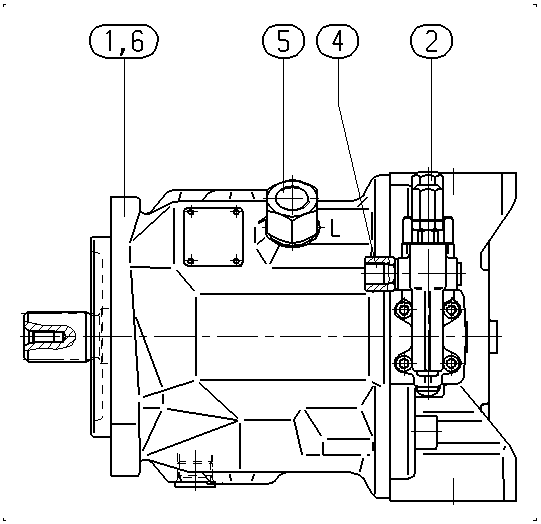 A A10V O 71 DFR1/31R-VSC12N00 -S2103 — Zeichnung