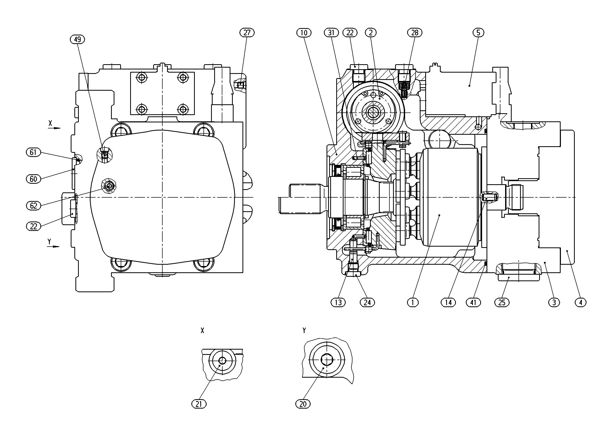 A10VG45HD1D1/10R-NTC10K045E-S — Zeichnung