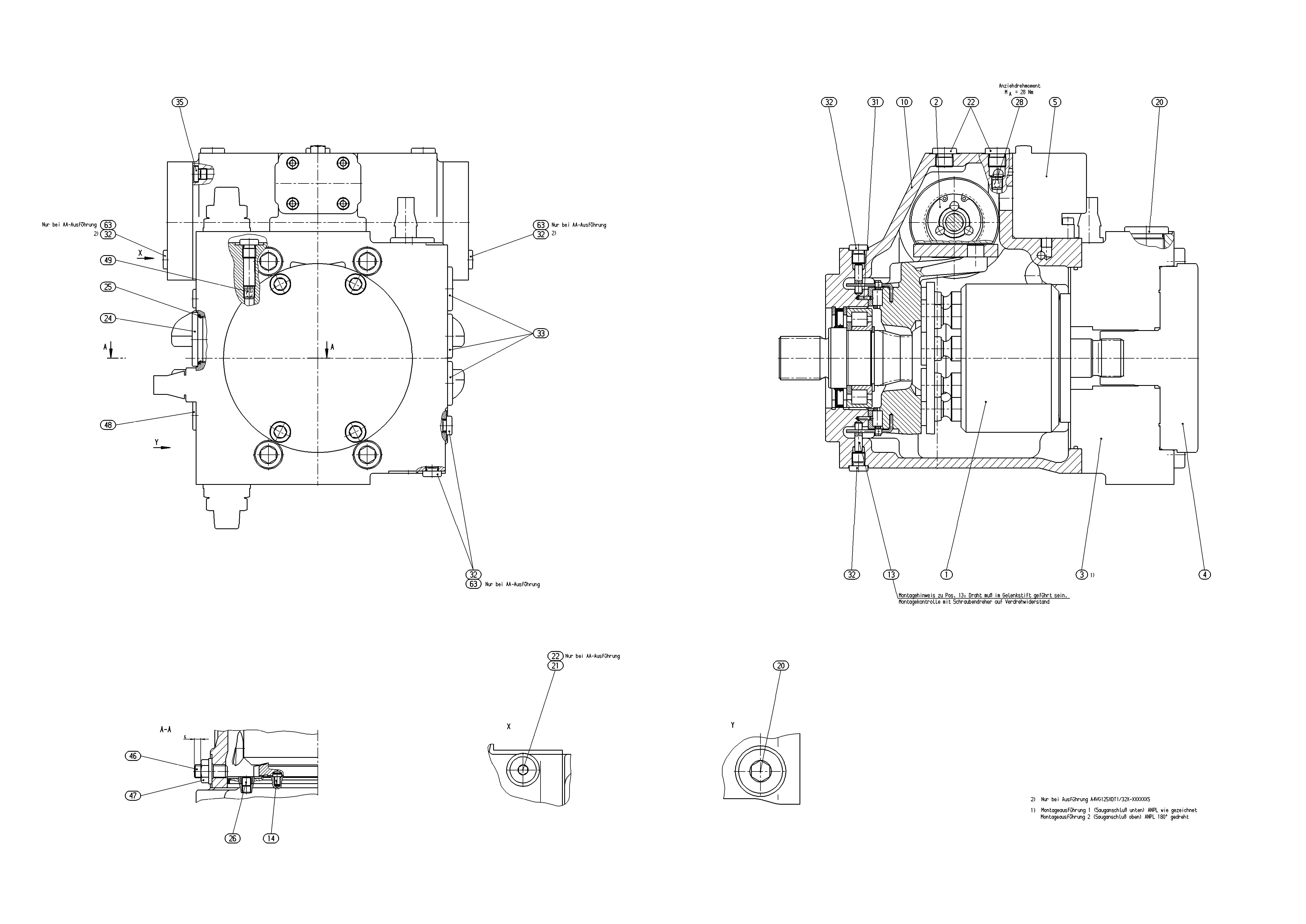 A4VG125EP2DM1/32R-NZF02F731S — Zeichnung