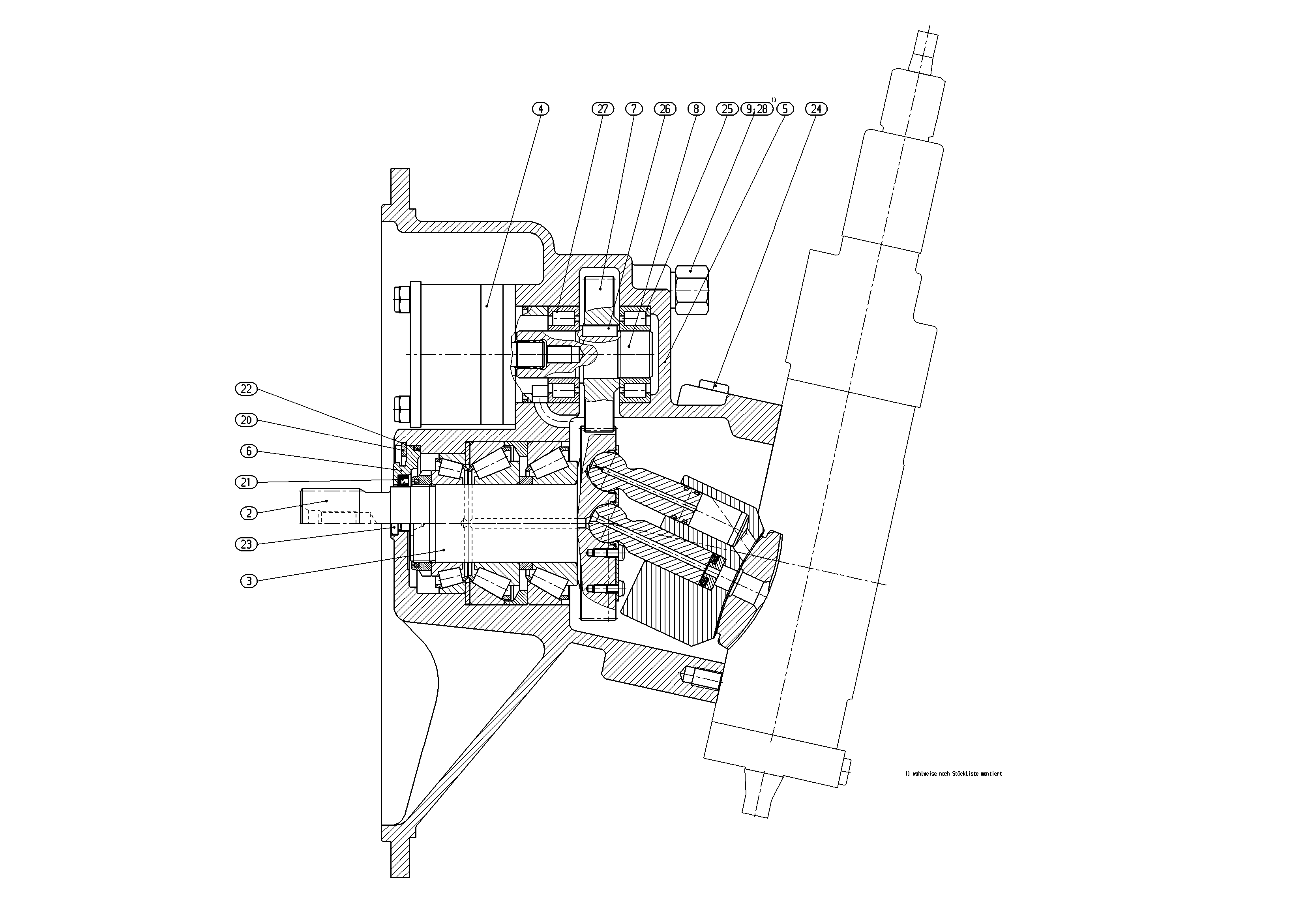 A8VO160/60R1-NZG-S 27028. — Zeichnung