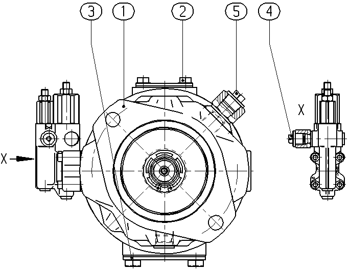 AL A10V O 45 DFR1/31L-VSC12K52 -SO501 — Zeichnung