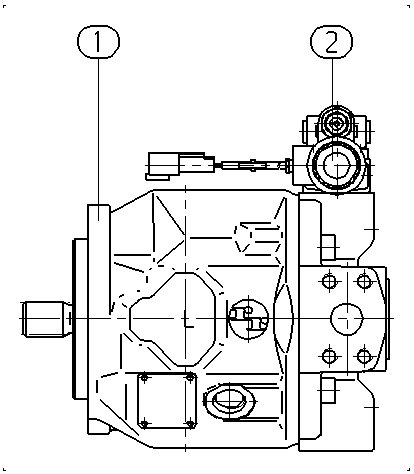 A A10V O 45ED 73/31L-PSC62N00P — Zeichnung