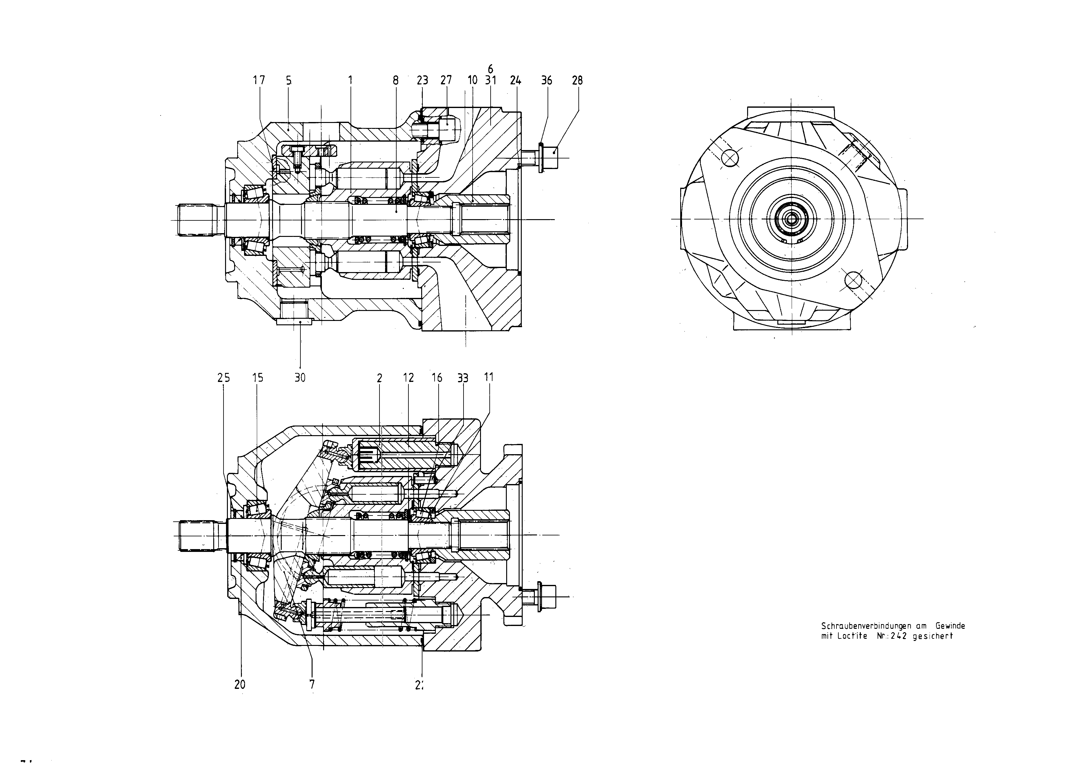 G A10V O 45 OV /31L-PSC62K01 LR -SO136 — Zeichnung