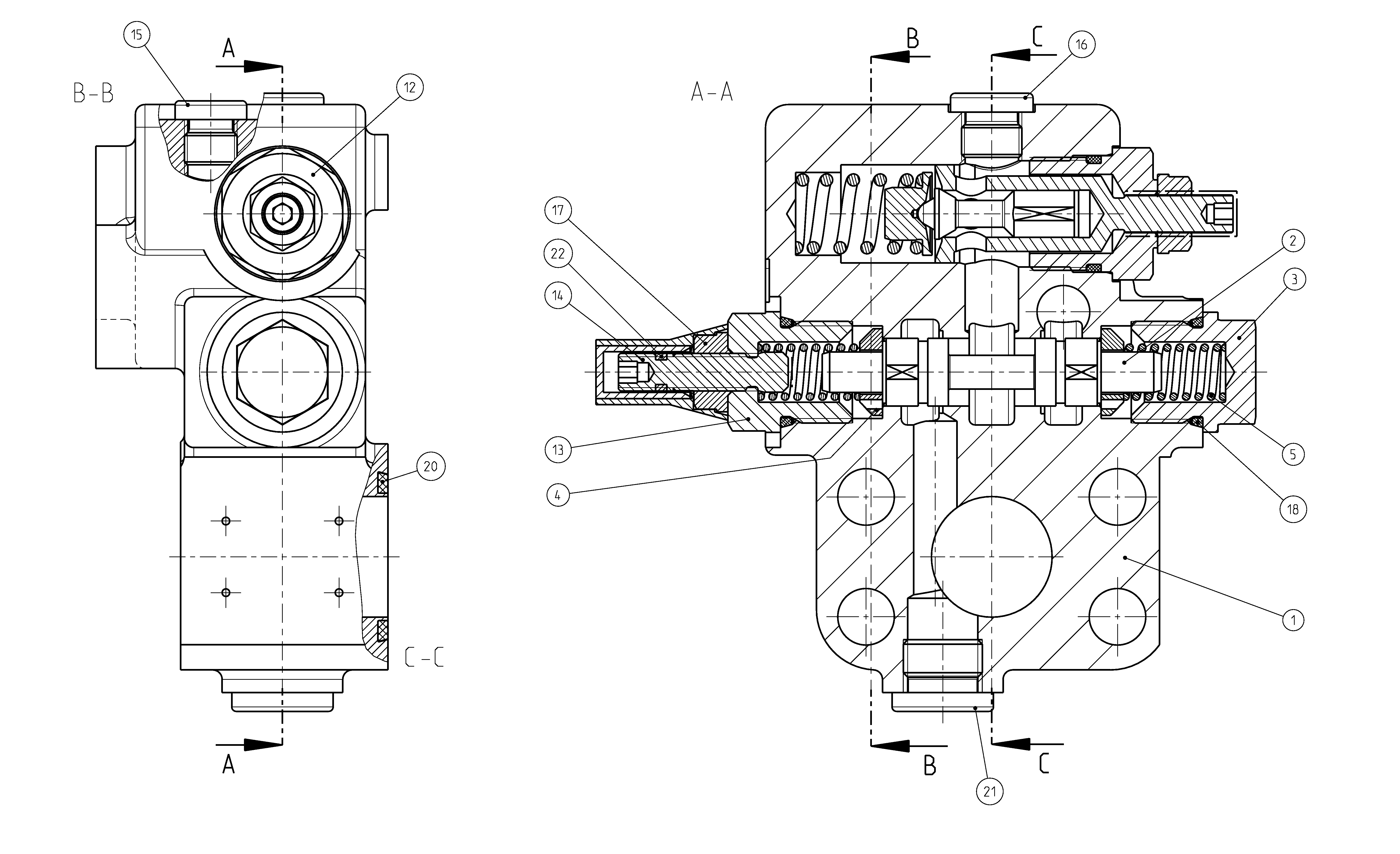 FLUSH/BOOST PRESSURE VALVE — Zeichnung