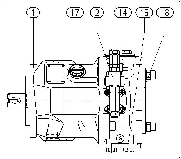 A AA10VSO 45 DR /31R-VKC62K40 -S1545 — Zeichnung