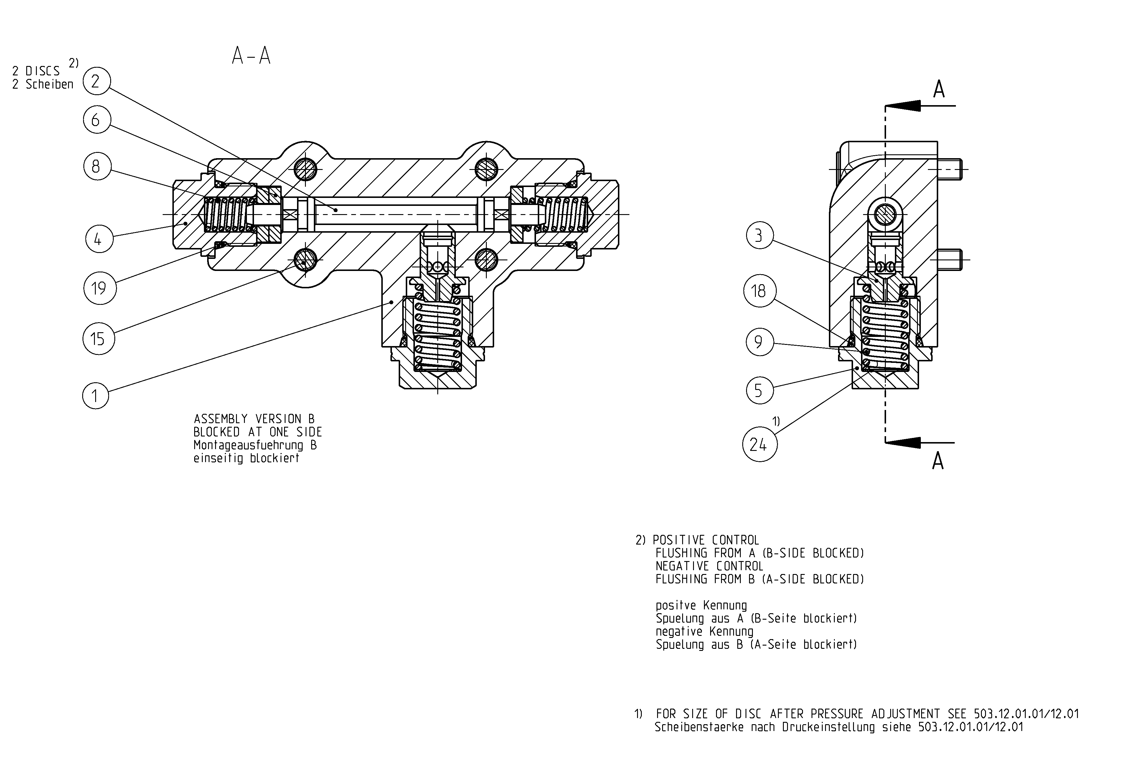 FLUSH/BOOST PRESSURE VALVE — Zeichnung