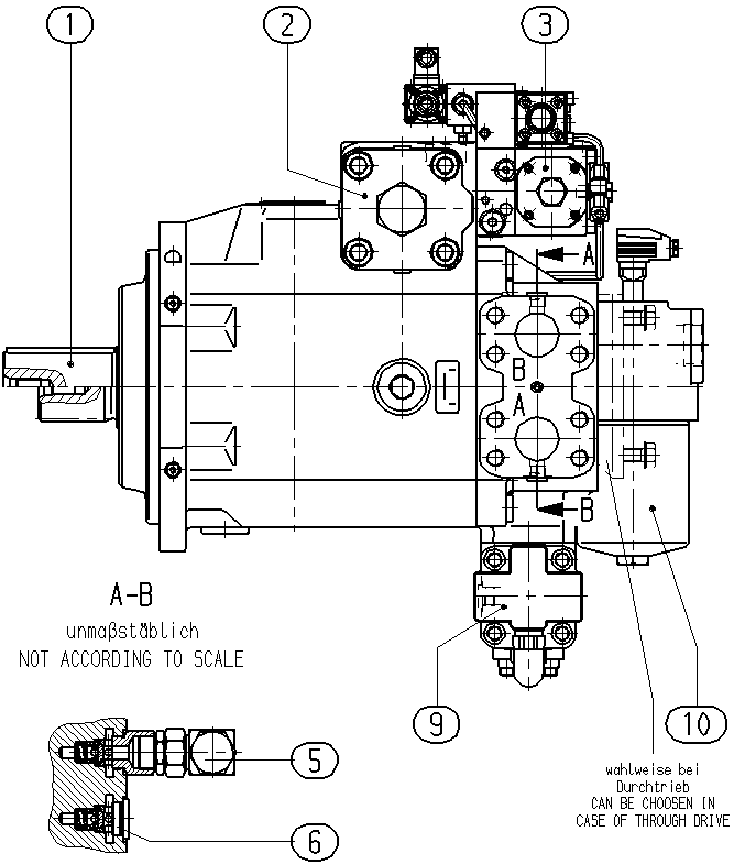 P A4VSG 500 HD1DT /30L-PPH10KB69F — Zeichnung