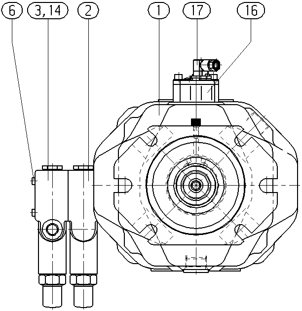 AHA10VO140DFR1/31R-VWC12K04-S3092 — Zeichnung
