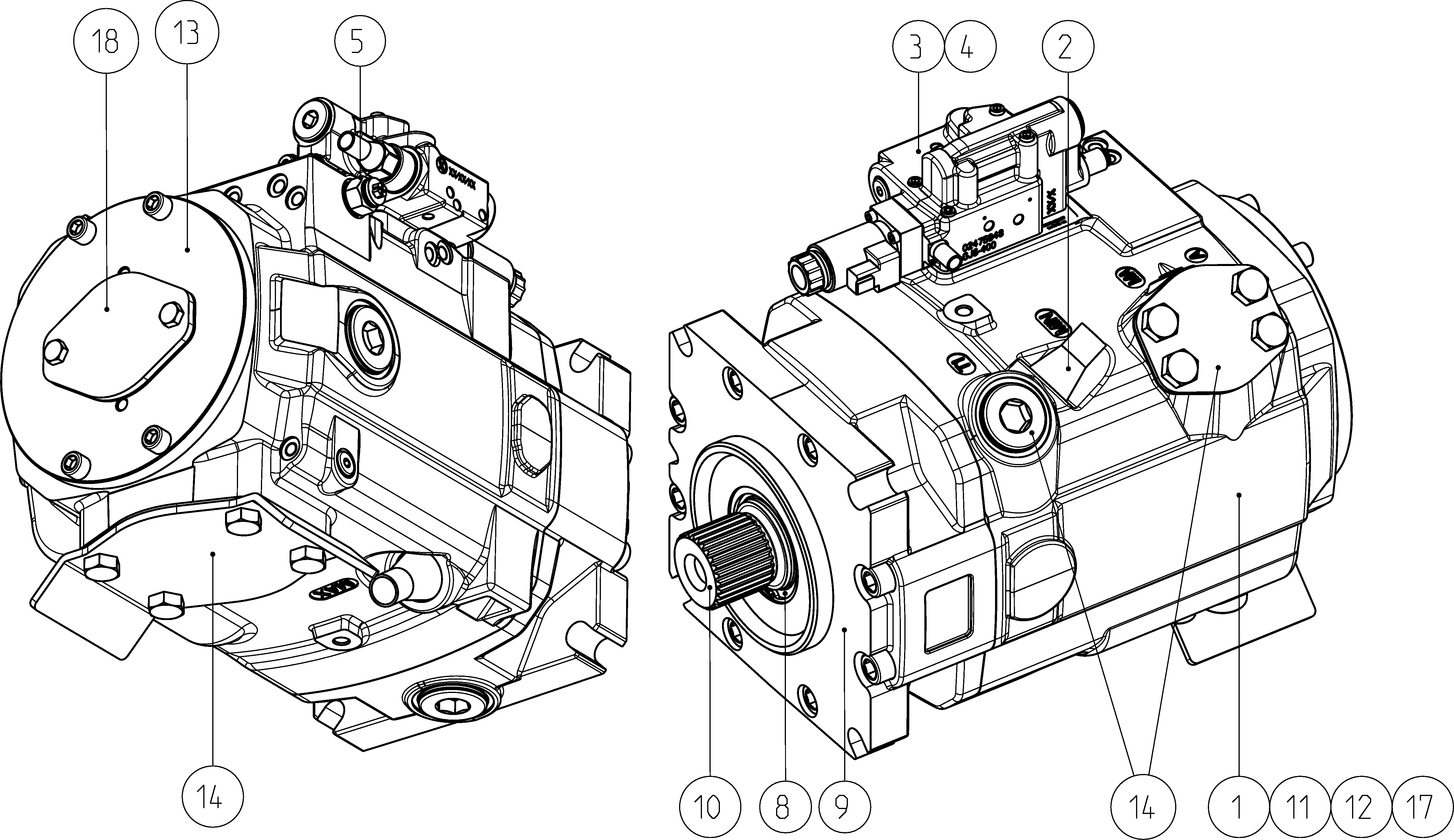 LA11VLO280E2DRCP0/40MRVE4A41SA3S20-0 — Zeichnung