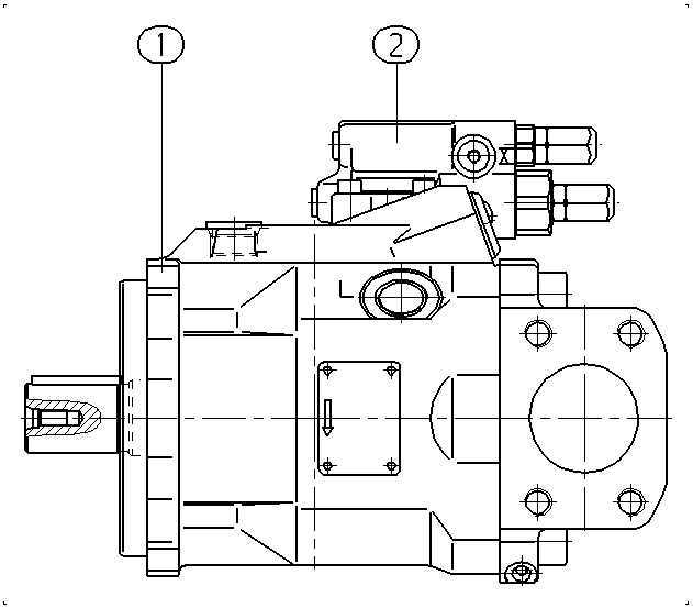 A A10V O 60 DFR /52R-PKD62N00 — Zeichnung