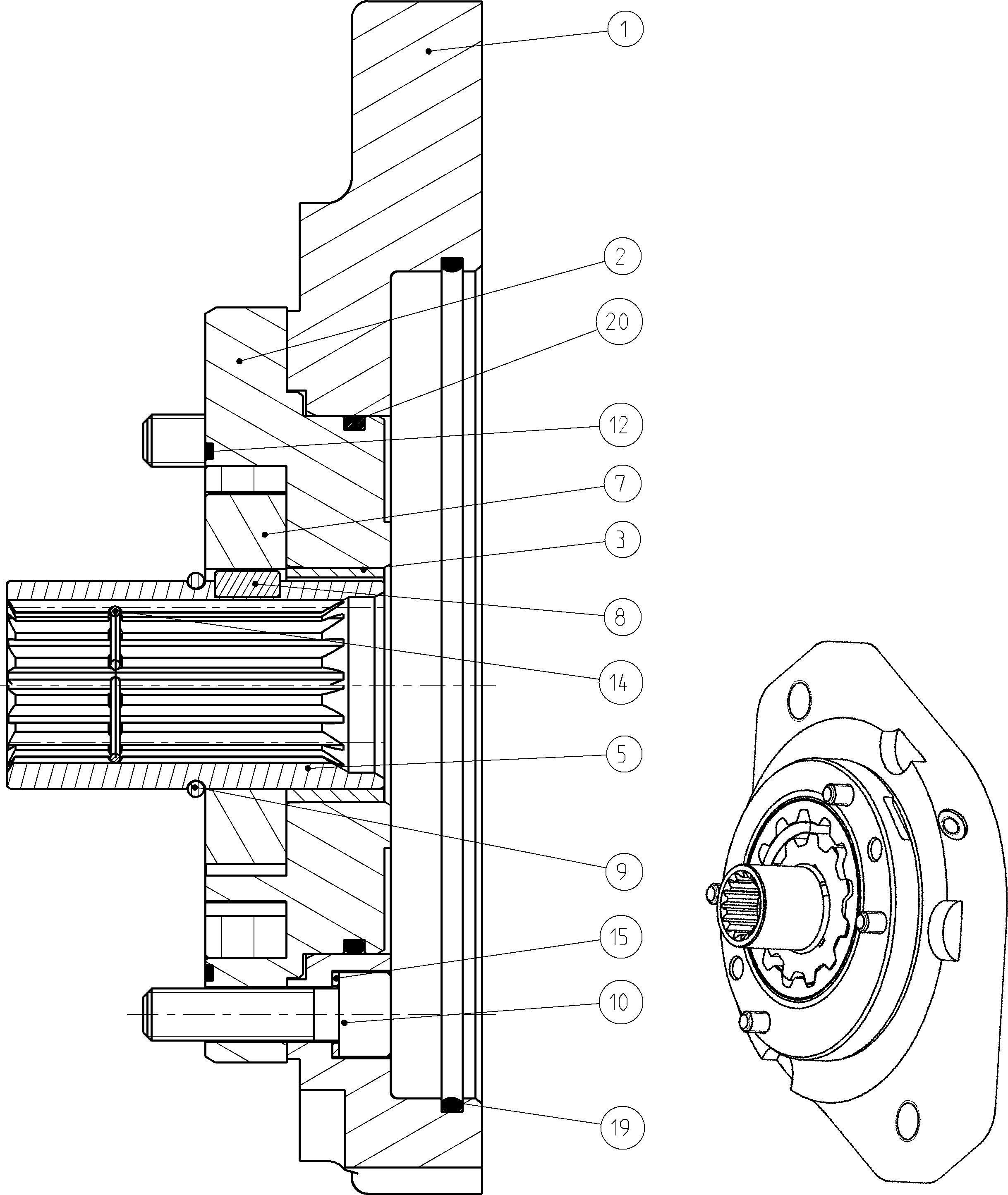 HYDRAULIC GEAR PUMP — Zeichnung