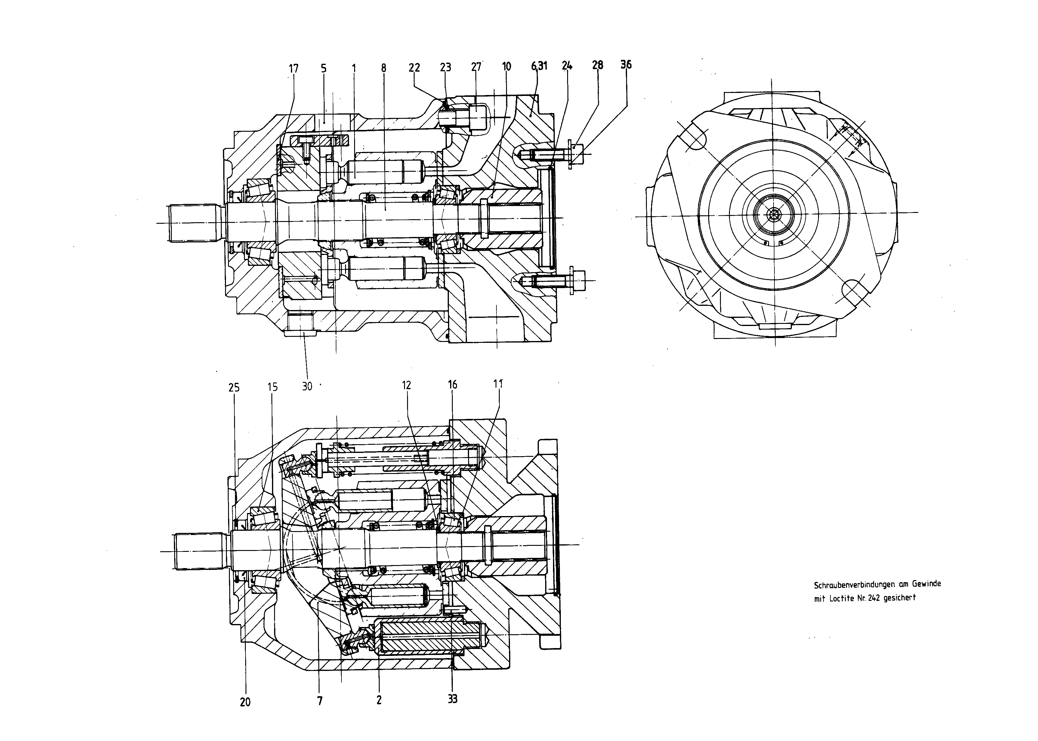 G A10V O 71 FEO /31R-VSC12K25 LR -SO203 — Zeichnung