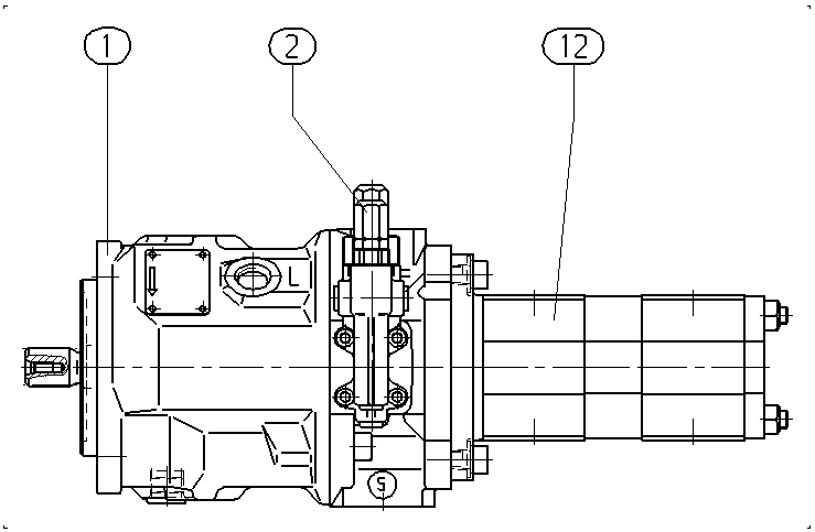 A A10V O 28 DR /31R-PSC62G44 — Zeichnung