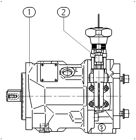 A AA10VSO 28 DR /31R-PKC62K40 -SO155 — Zeichnung