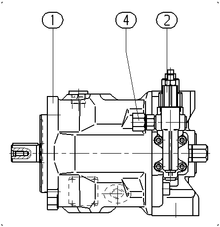 A A10VSO 28 DFR1/31R-PPA12N00 -SO410 — Zeichnung