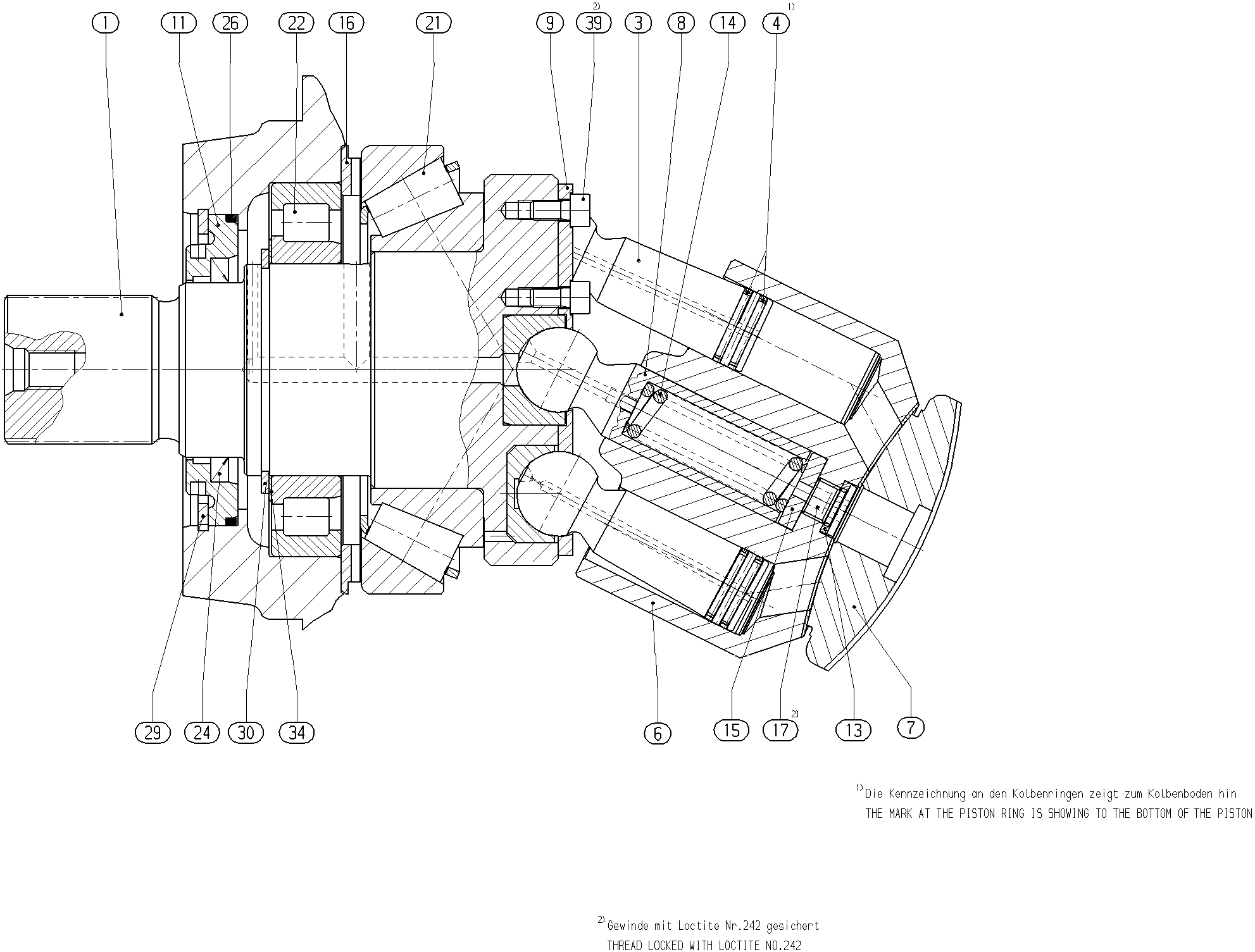 TW A6V M 250 /61W-P -SO 42 — Zeichnung