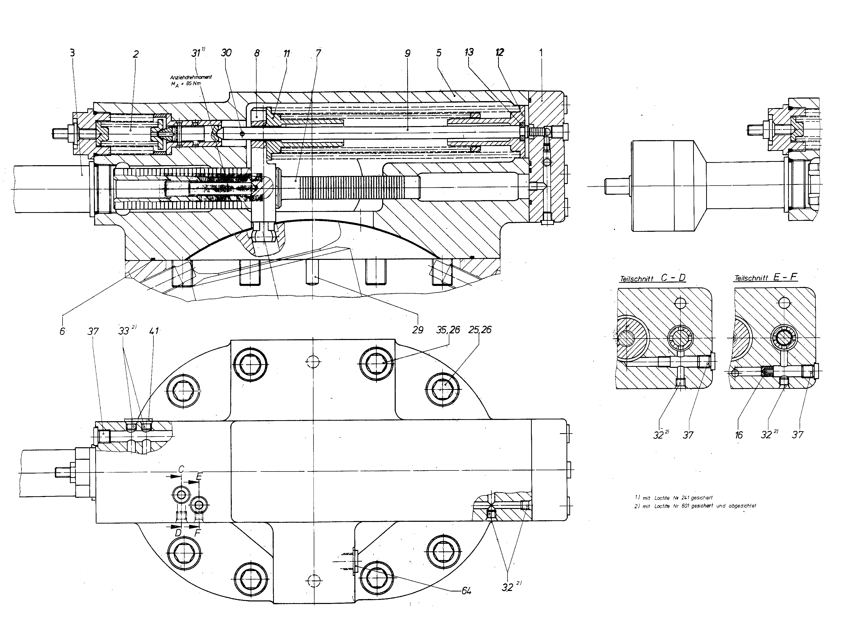 VERST. A7V 355 MECH.HUBBEGR. — Zeichnung