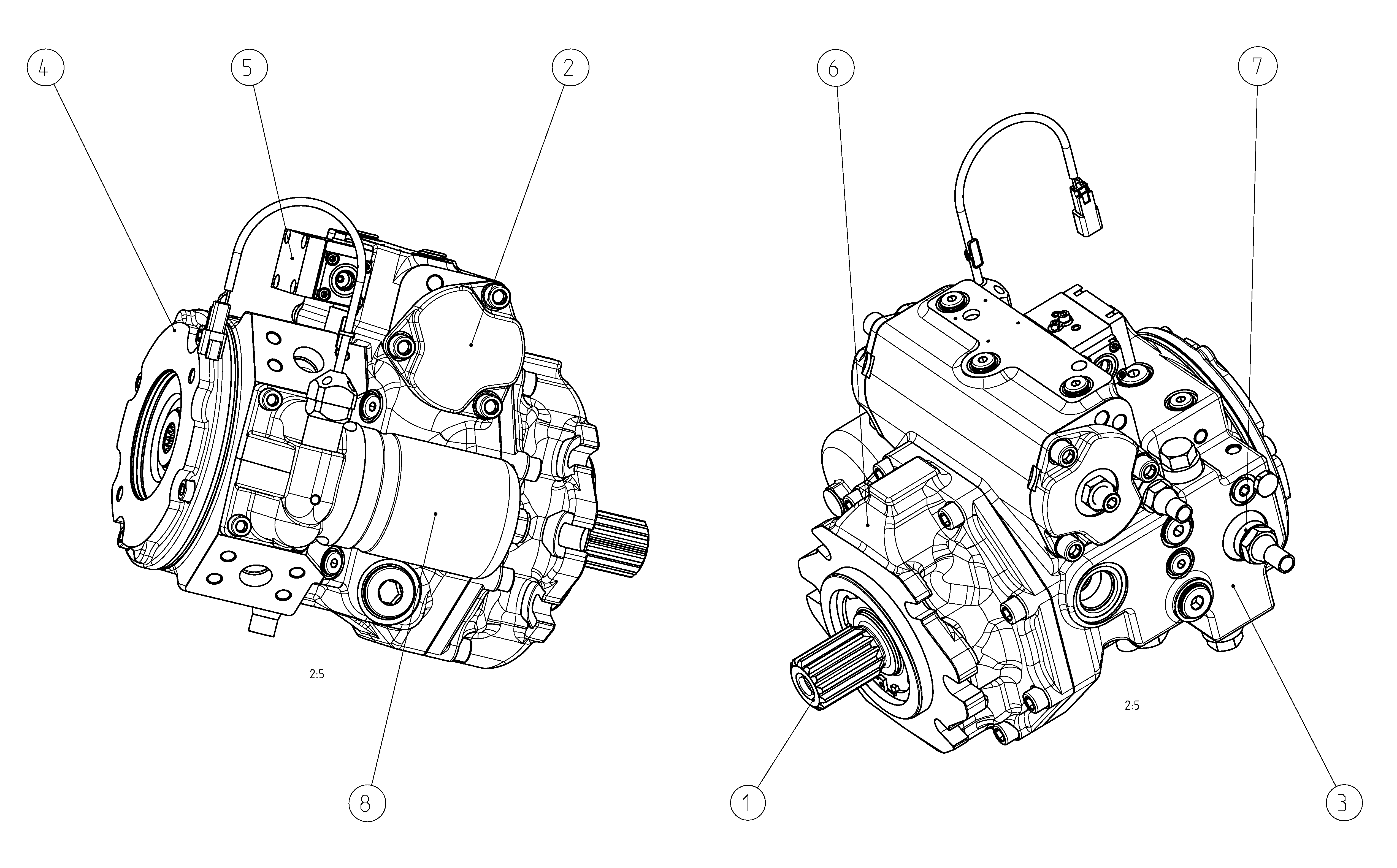 A4VG110HP1D0001/40MLNC6T11FB5S4AB00-S — Zeichnung