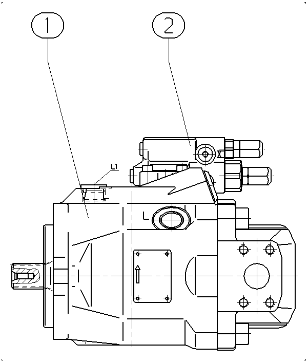 AA10VO60DFR1/52L-PWC62N00 — Zeichnung