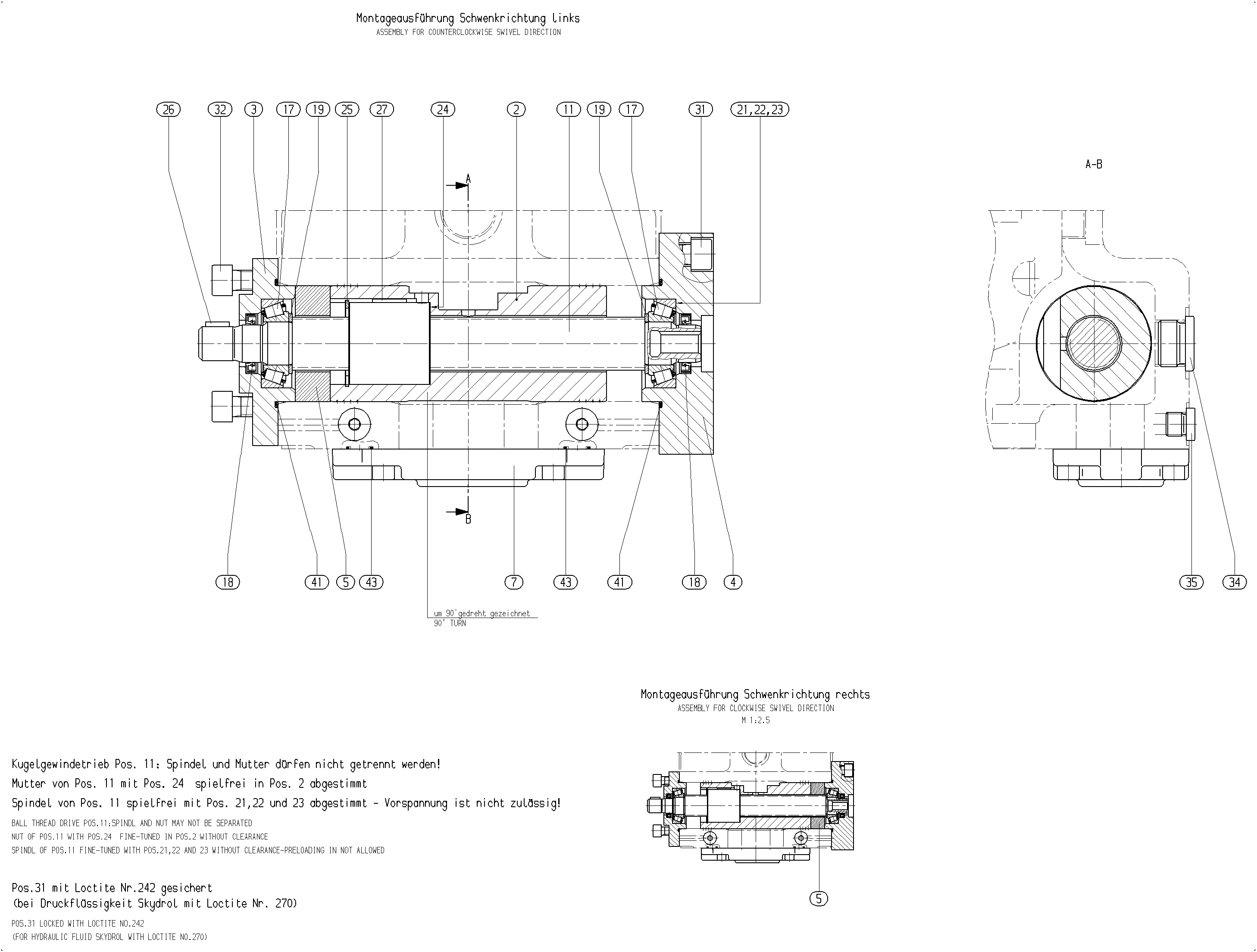 V A4VSO 125/180 EM1/30 -V — Zeichnung