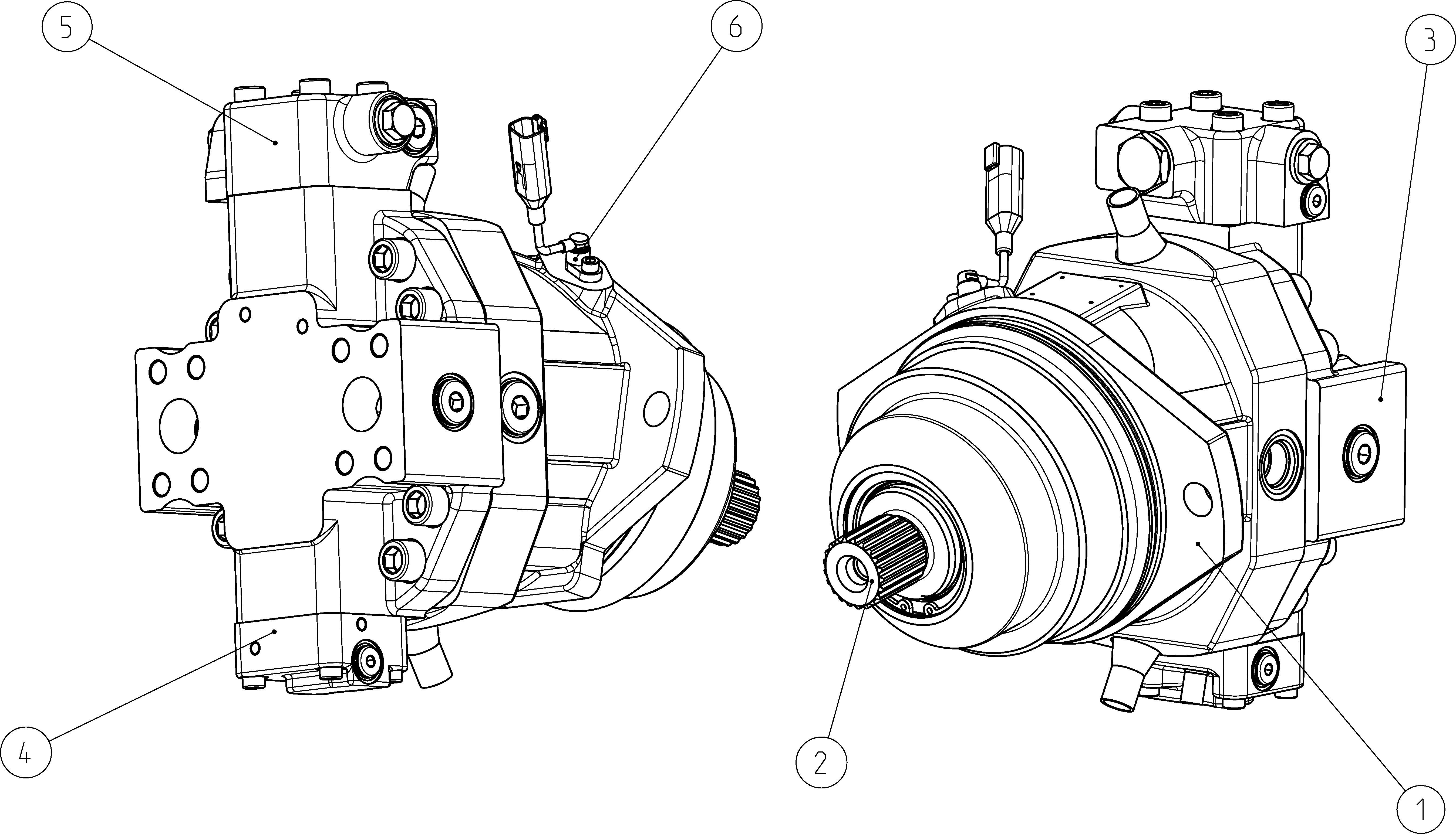 A6VE160HA200000XG/65MWV0S2A11GV-S — Zeichnung