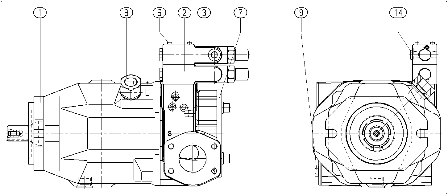 AHA10VO140DFR1/31L-PQC13KC3-S1416 — Zeichnung