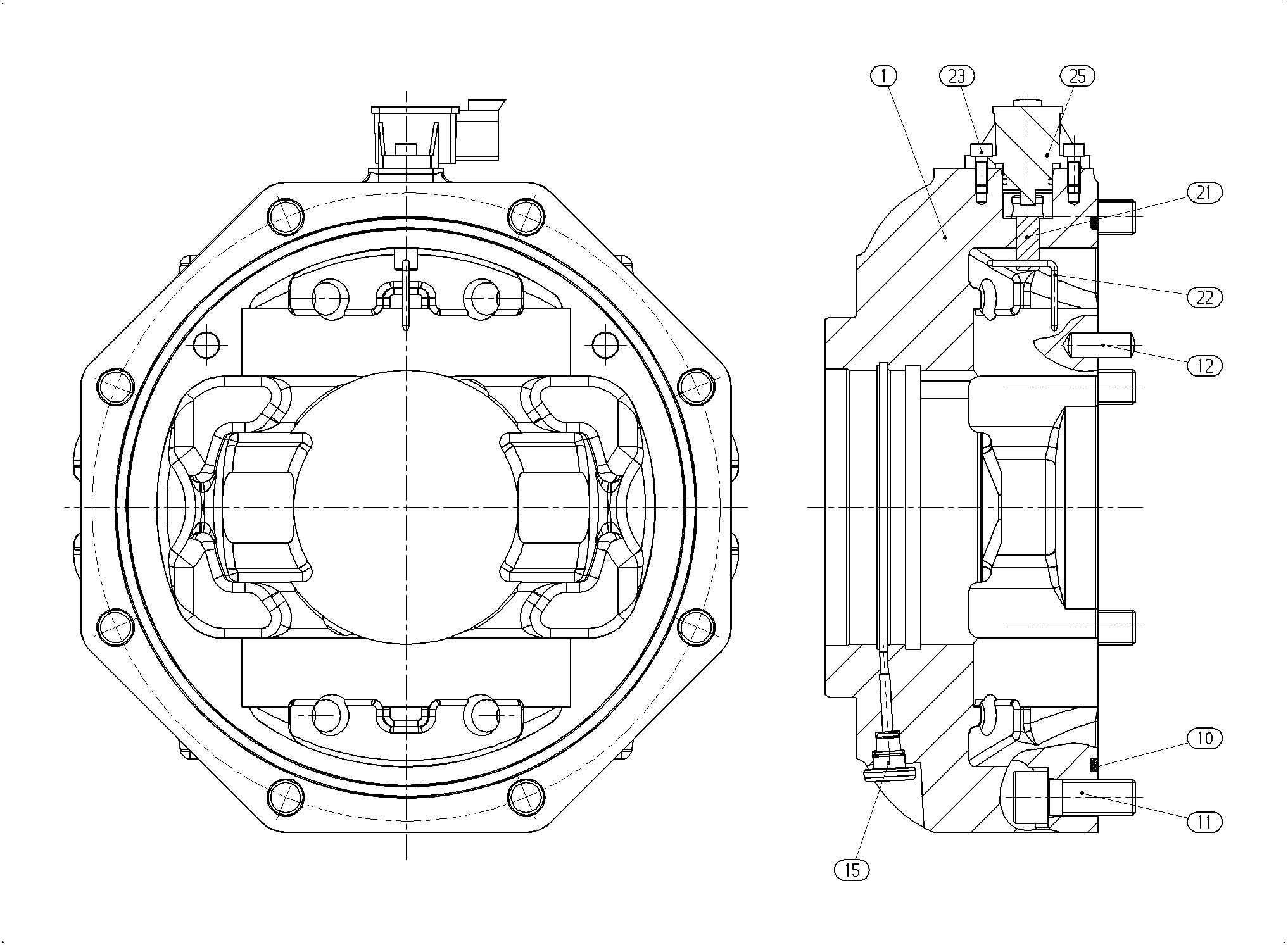 BEARING FLANGE — Zeichnung