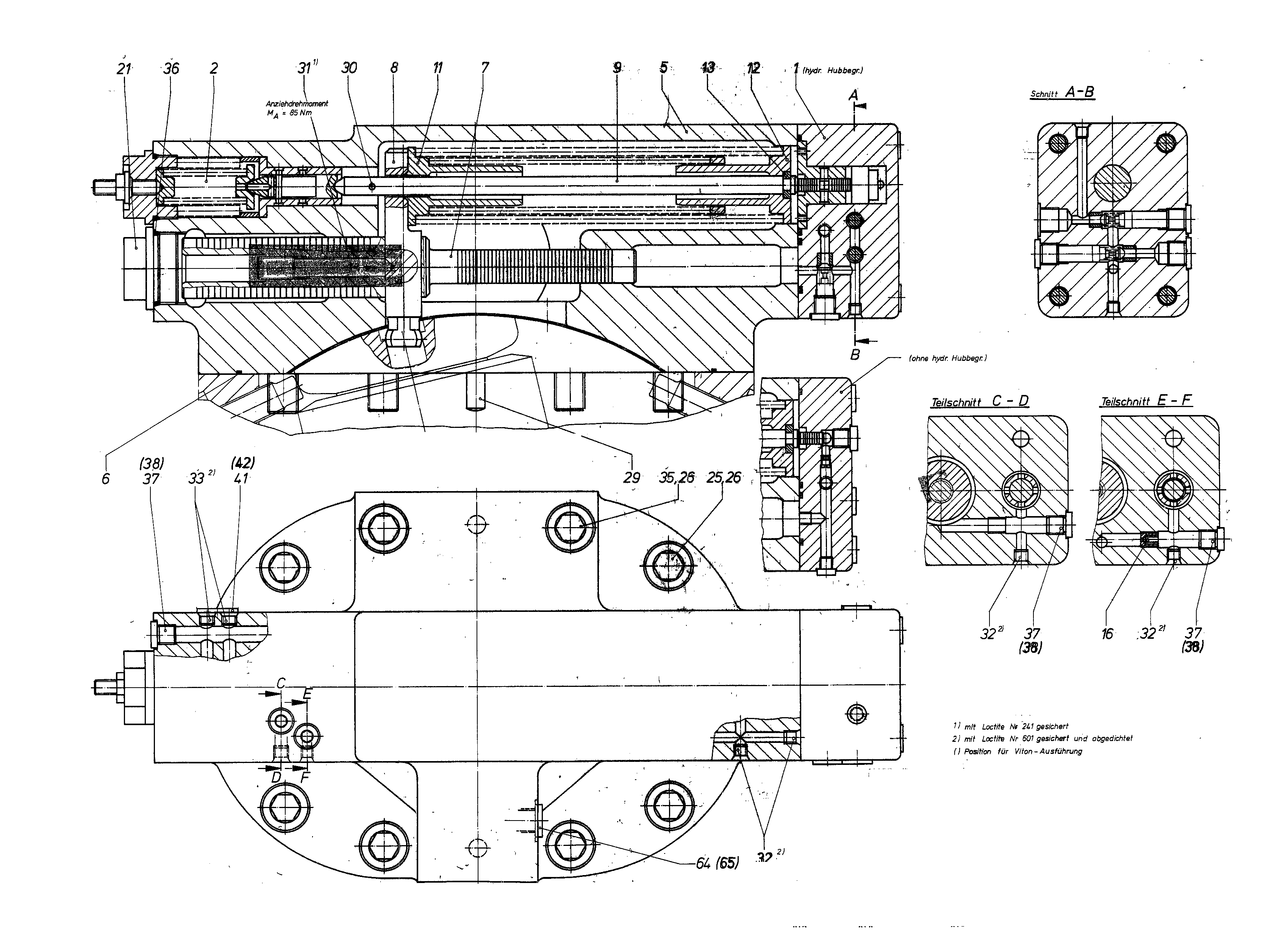 VERST. A7V 355 LV-V MECH.HUBBEGR. — Zeichnung
