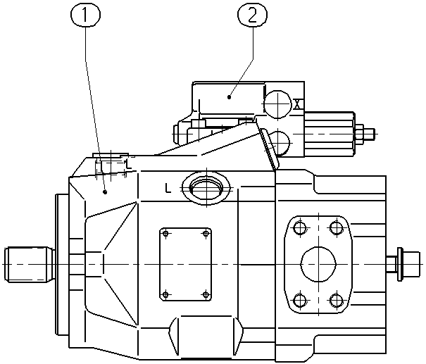 A A10V O 45 DR /52L-VSC12K68 E — Zeichnung