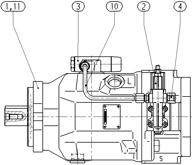 AAA10VSO100DFLR/31R-PKC62K01 — Zeichnung