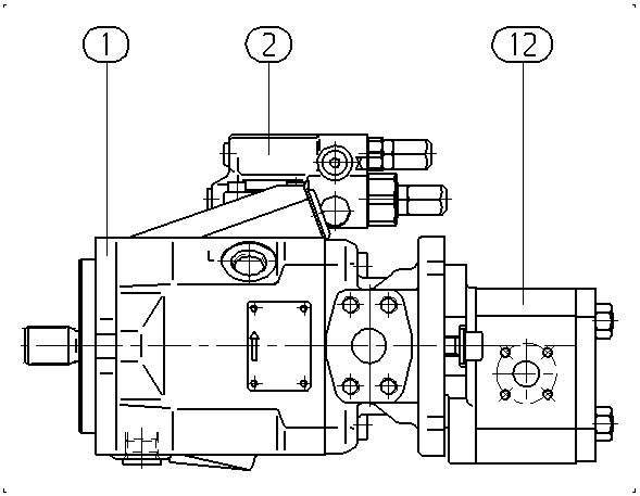 A A10V O 28 DFR1/52L-PSC12G30 — Zeichnung