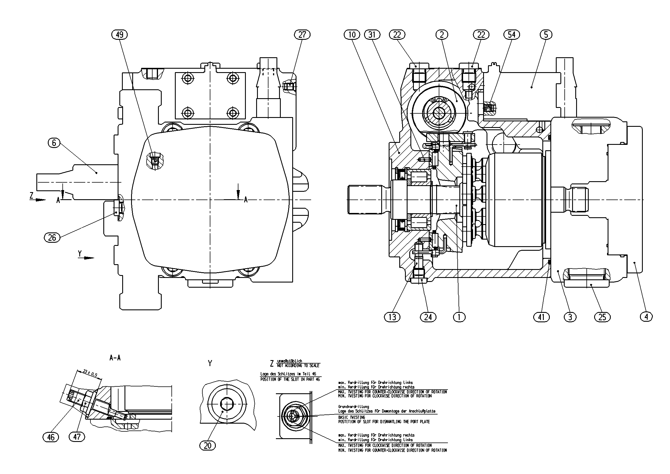AXIAL-PISTON PUMP — Zeichnung
