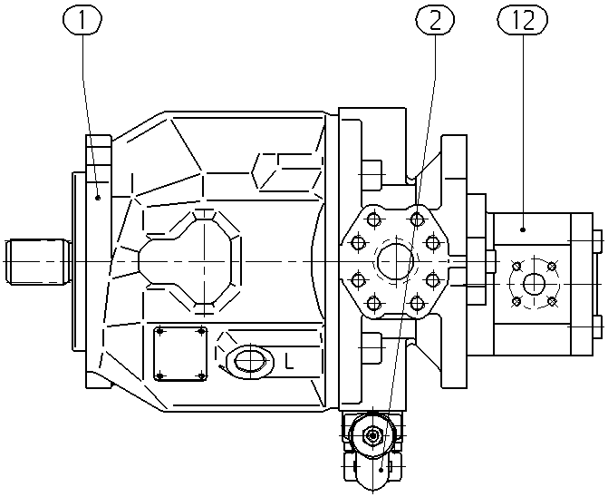 A A10VSO 71 DR /31R-VSA12G40 — Zeichnung