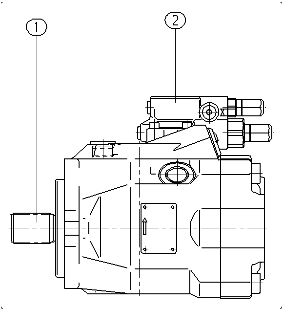 A A10V O 60 DFR1/52L-PSC61N00 — Zeichnung
