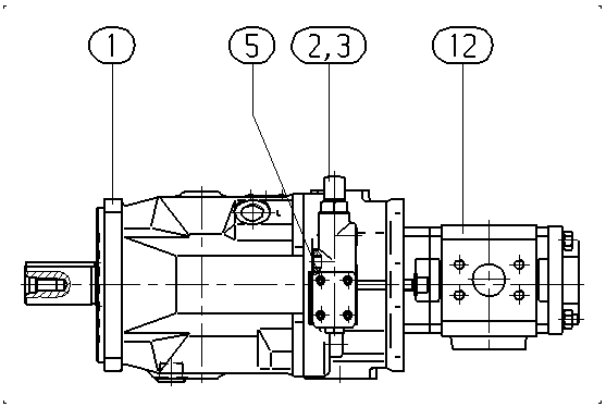 AA10VSO140DFR/31R-PPB12I40 — Zeichnung