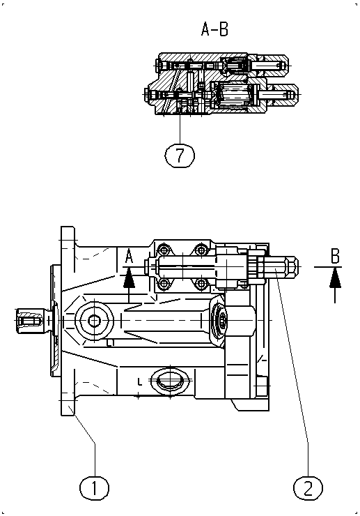 A A10V O 45 DFR1/52R-PSC61N00 -S1487 — Zeichnung