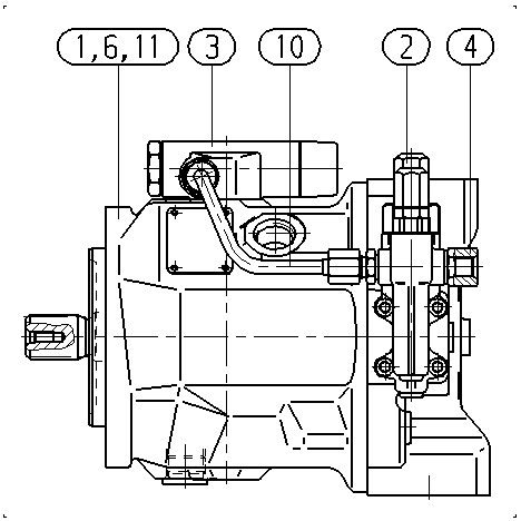 A A10V O 71 DFLR/31R-PSC62N00 -SO511 — Zeichnung
