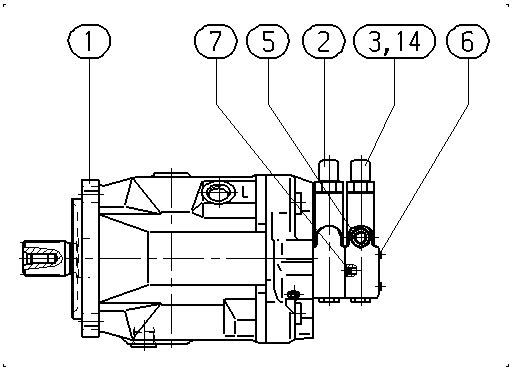 AH A10V O140 DFR1/31R-PSD61N00 -SO277 — Zeichnung