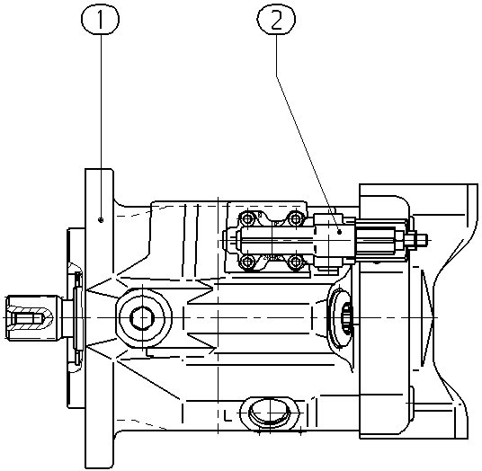 A A10V O 85 DFR1/52L-VSC12N00 E — Zeichnung