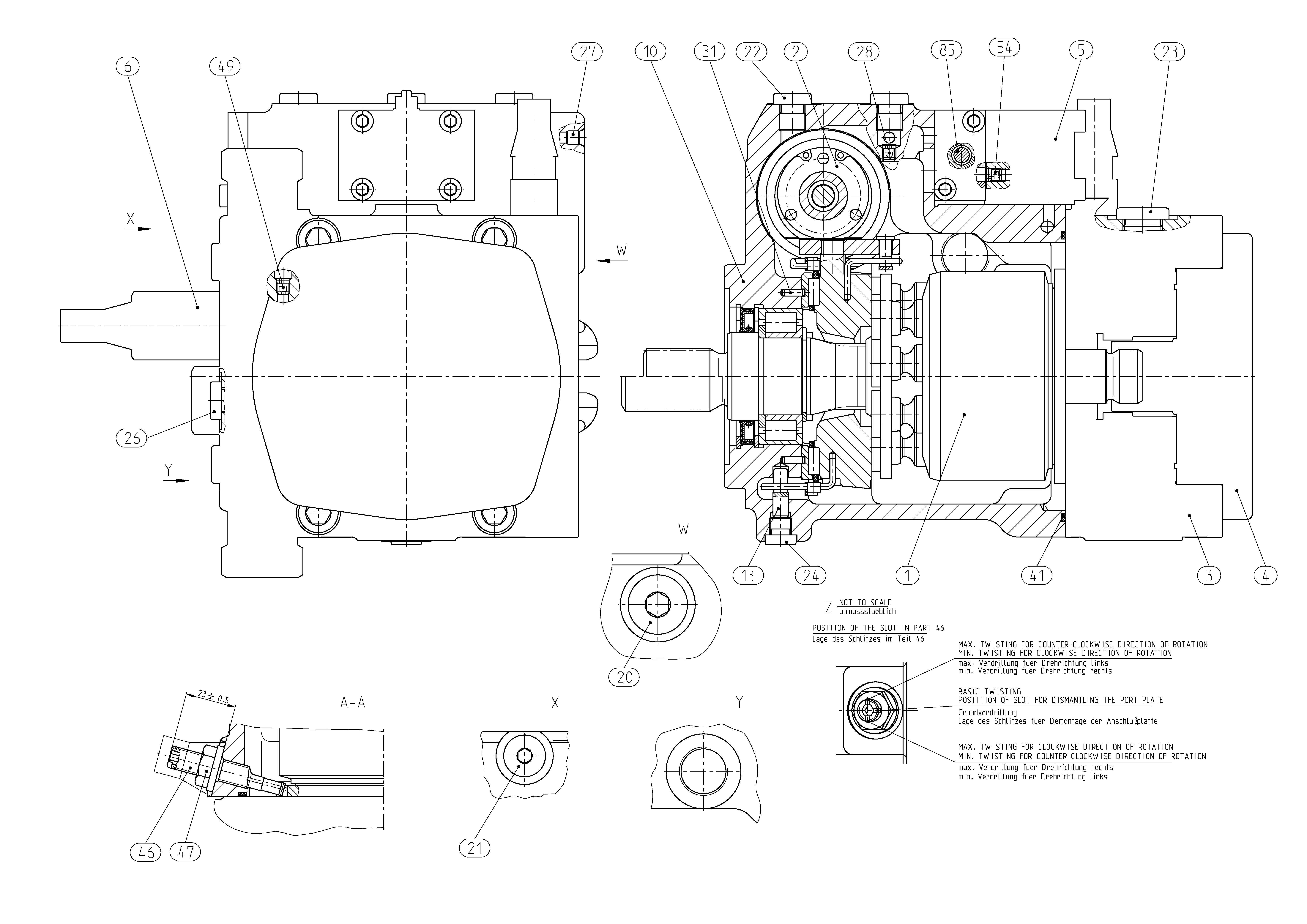 A10VG28DA1D8/10R-NSC10F015SP-S — Zeichnung