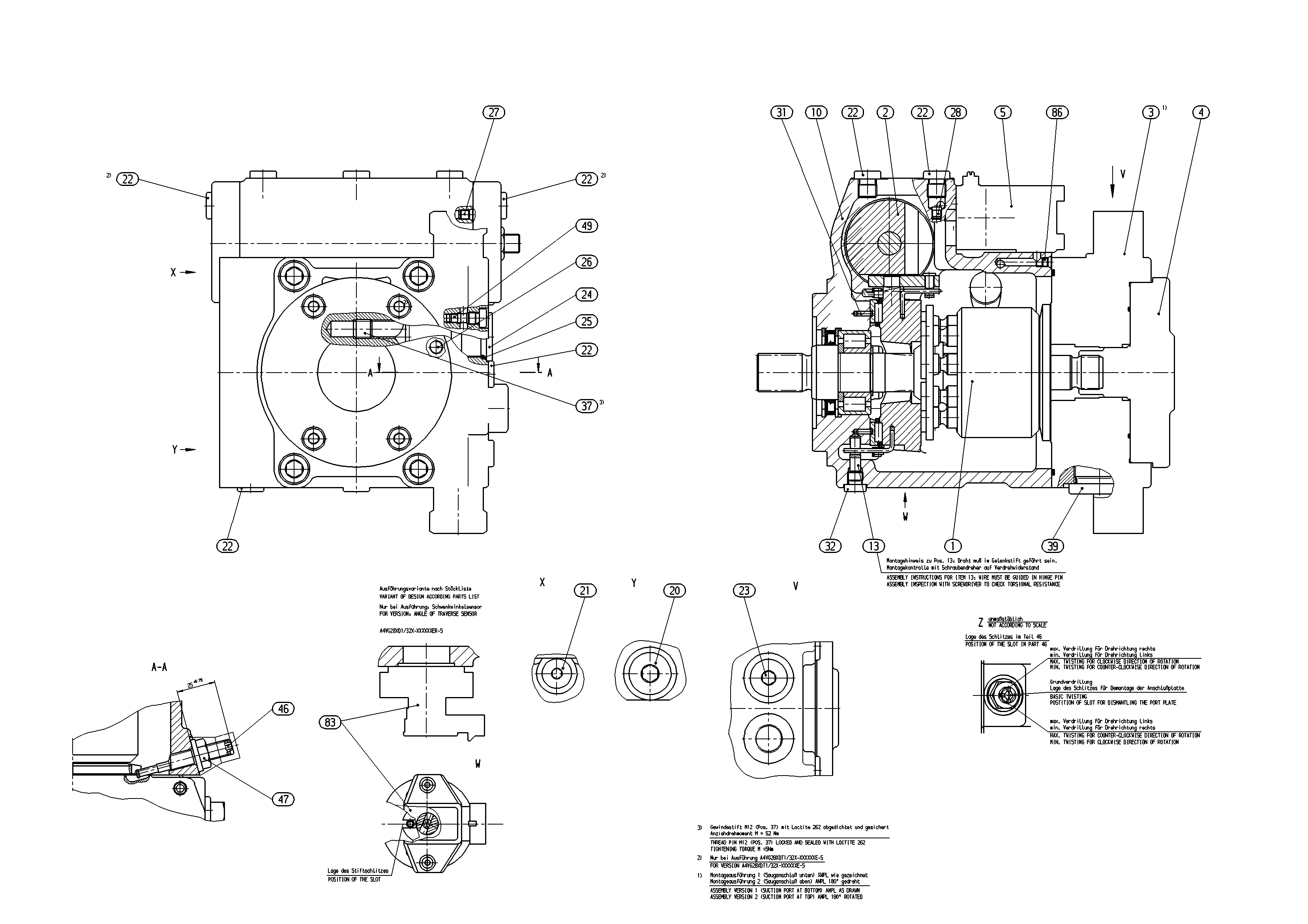 A4VG28HWD1/32R-NSC10K015E-S — Zeichnung