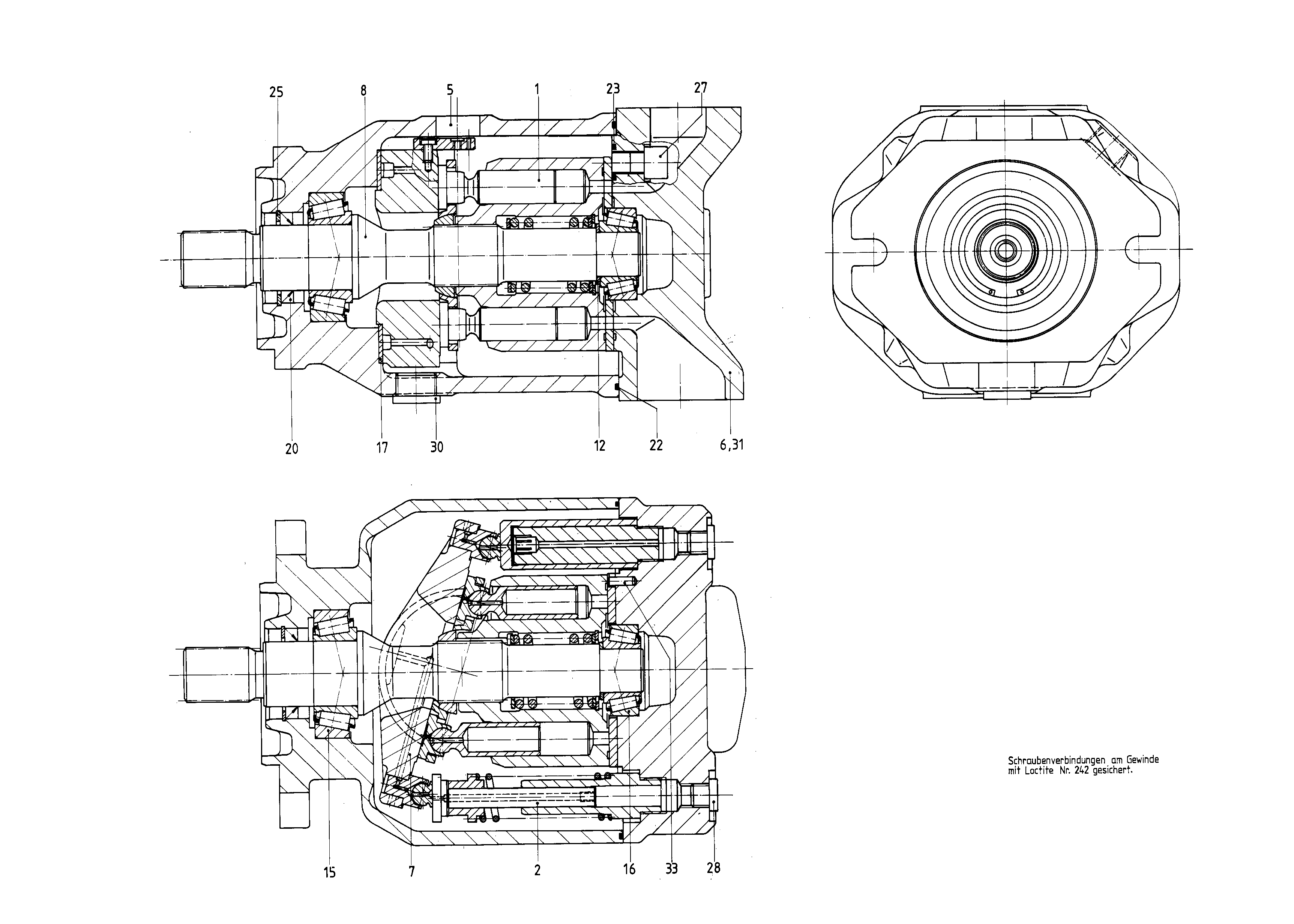 G A10V O100 OV /31L-PSC62N00 -SO136 — Zeichnung