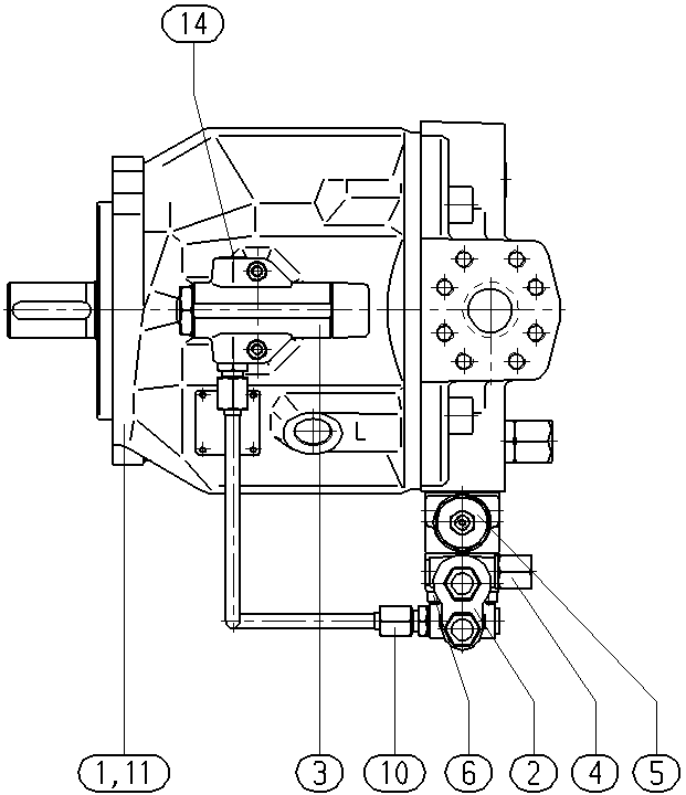 A A10VSO 71 DFLR/31R-VPA12N00 -SO596 — Zeichnung