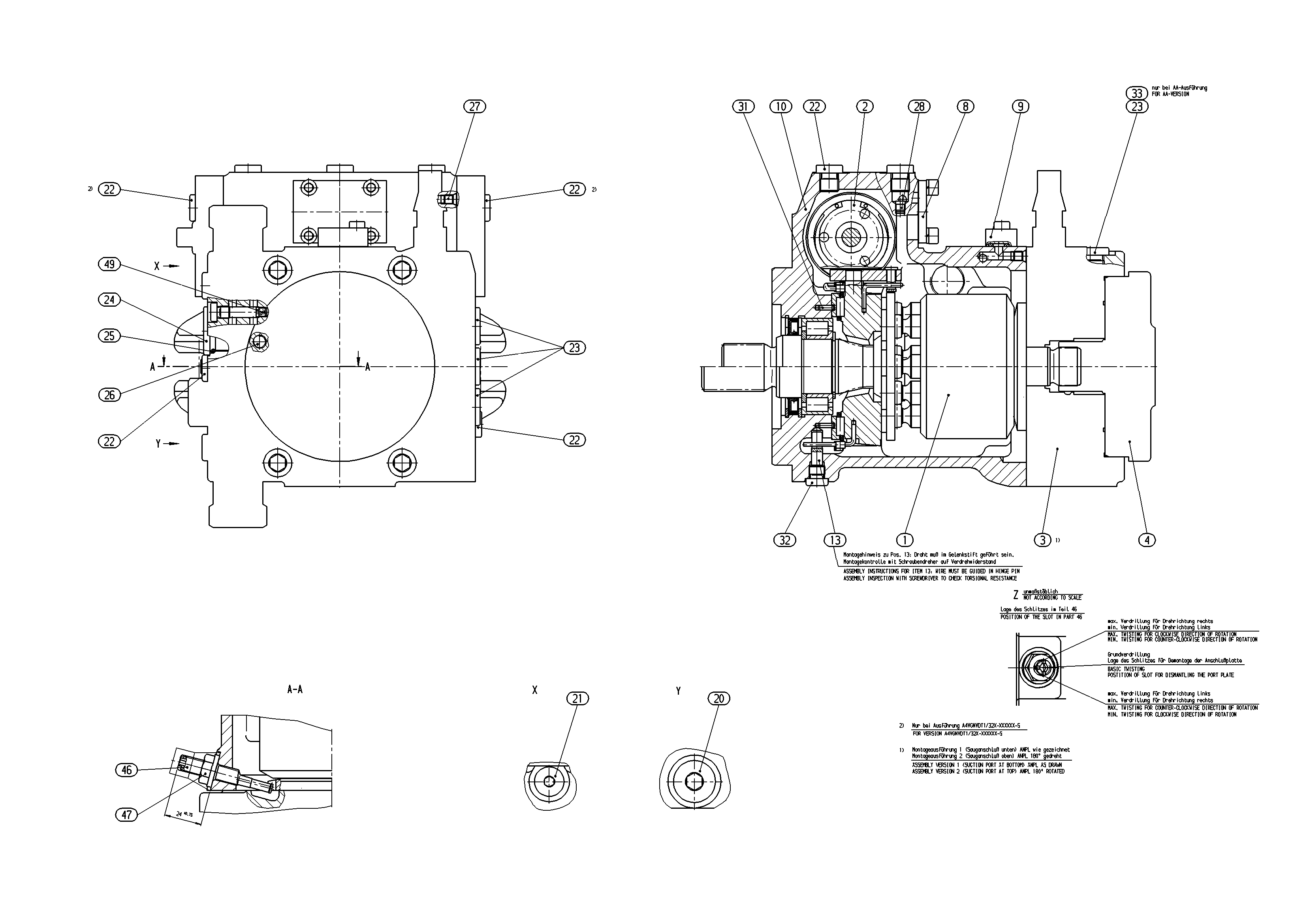 A4VG40NVDM1/32R-NUC02F023S-S — Zeichnung