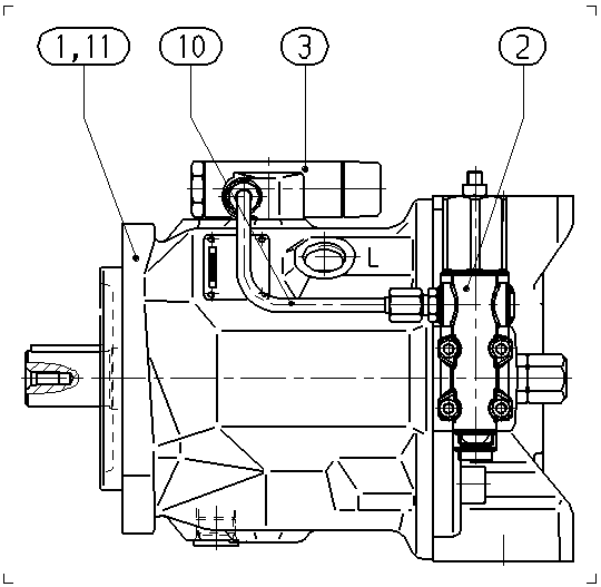 A AA10VSO 71 DFLR/31R-PKC92N00 -S3052 — Zeichnung