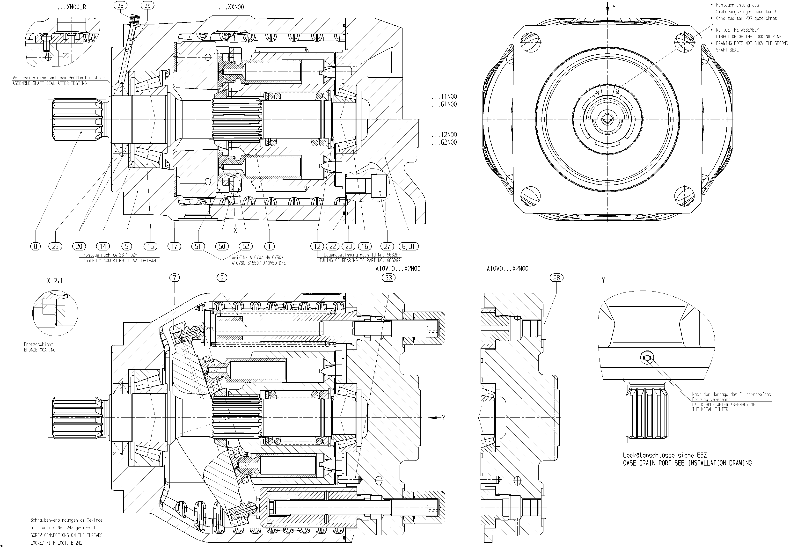 G A10V O180 OV /32L-VSD22U00 - SO584 — Zeichnung