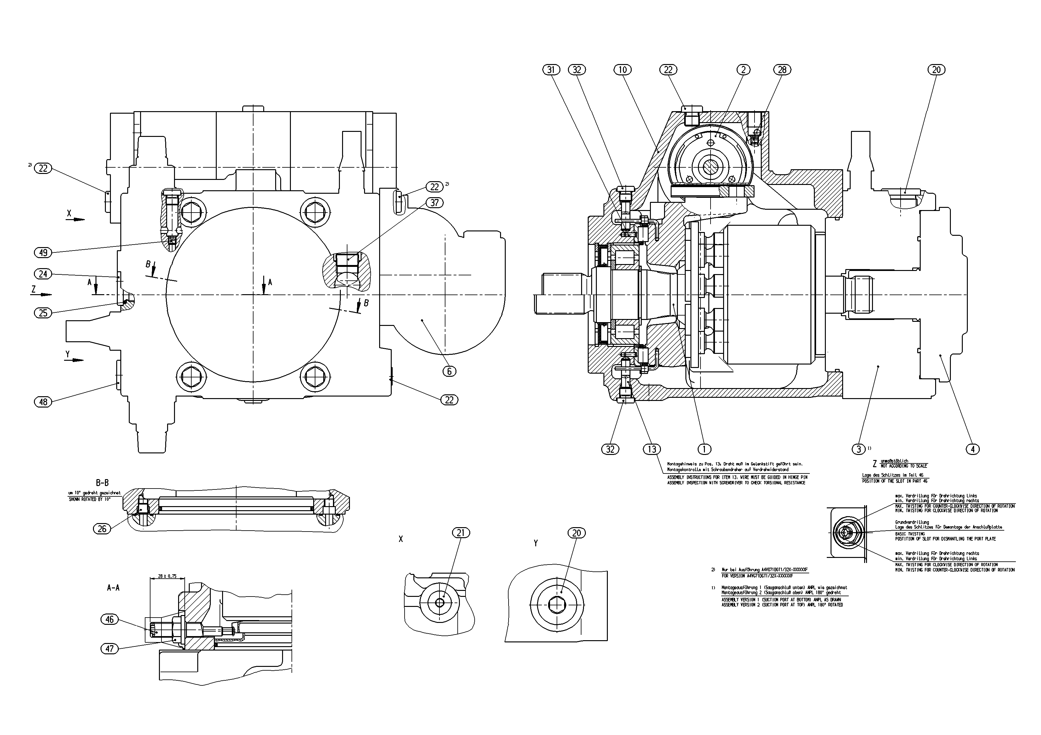 A4VG71DGDT1/32R-NSF02F001B — Zeichnung