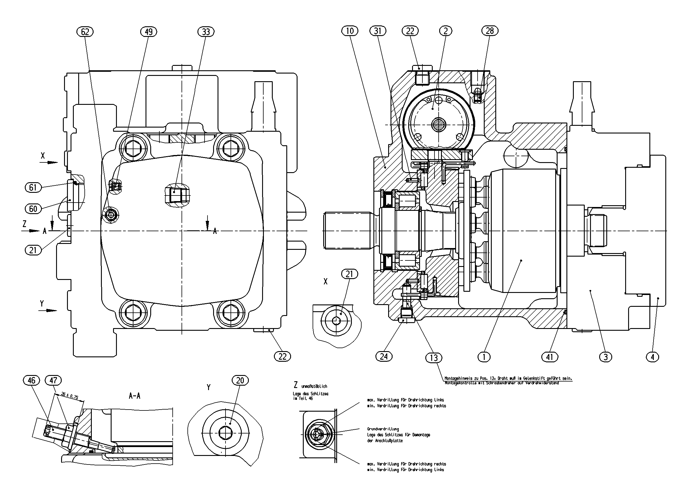 A10VG63DGD1/10R-NSC10F023D — Zeichnung