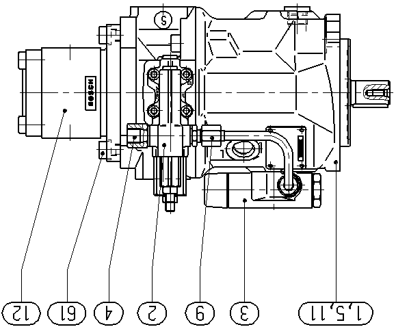 A A10VSO 28 DFLR/31R-VPA12G10 -SO 52 — Zeichnung