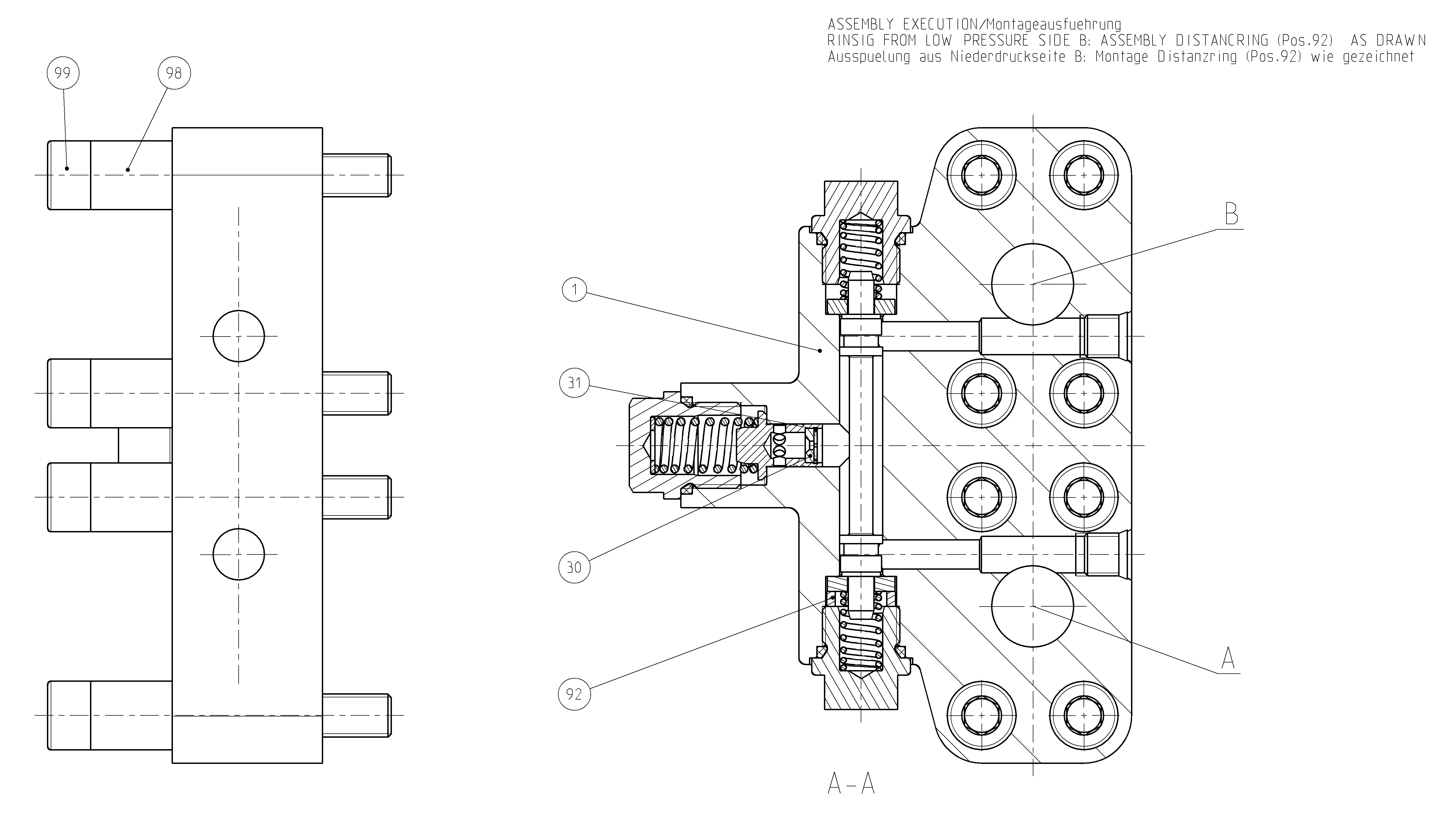 FLUSH/BOOST PRESSURE VALVE — Zeichnung